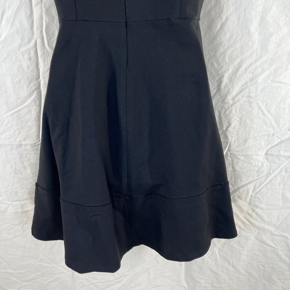 Cynthia Rowley Black Classic A-Line Sleeveless V-Neck Dress Womens Size 6 - Picture 7 of 12
